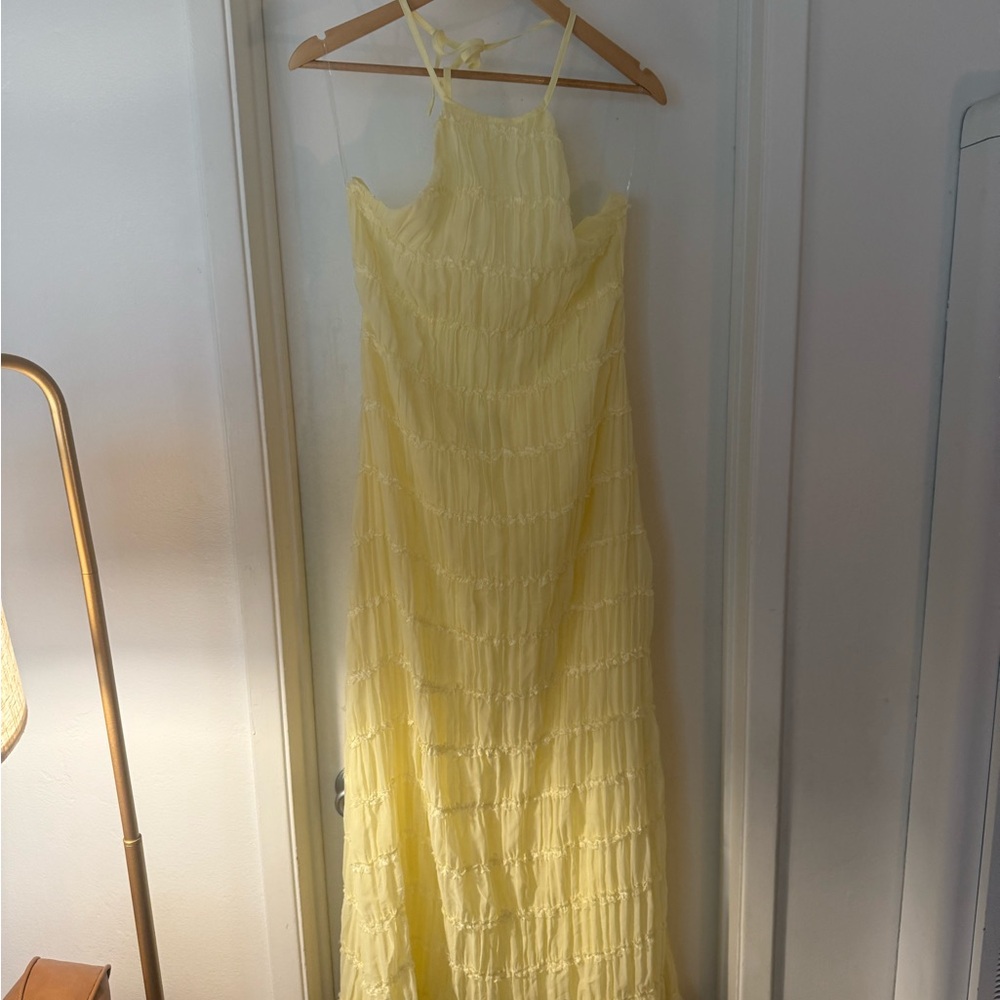 Peppermayo Light Yellow Halter Maxi Dress - Picture 5 of 7